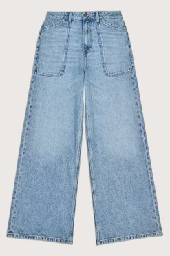 MELLOU wide-leg blue jeans