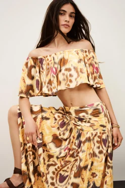 MIACOMA patterned midi skirt