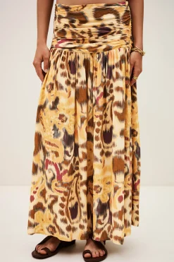 MIACOMA patterned midi skirt