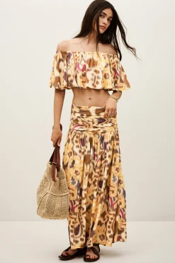 MIACOMA patterned midi skirt