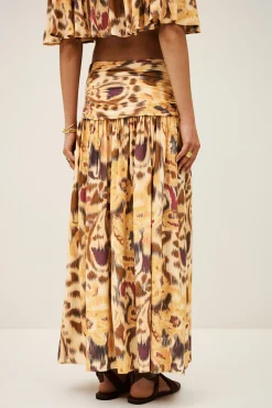 MIACOMA patterned midi skirt