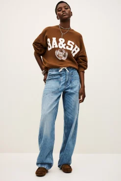 MIMA elastic waist jeans