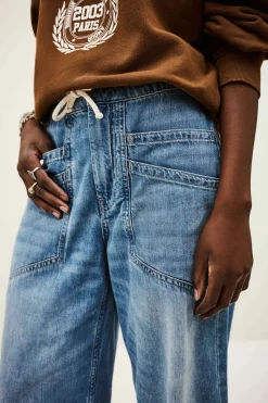 MIMA elastic waist jeans