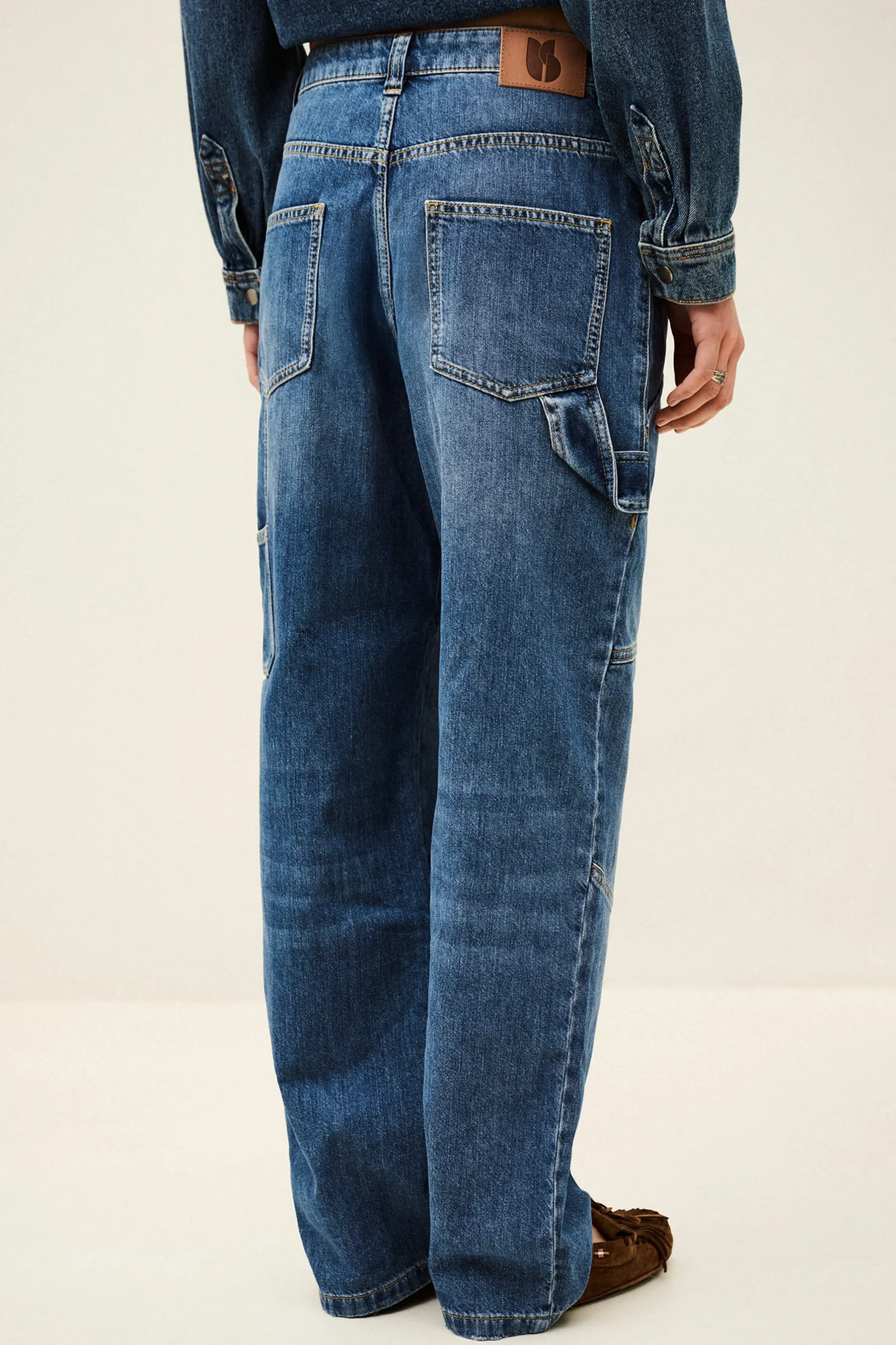 MOYCE textured cargo jeans