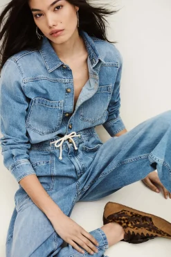 MYRELLA denim cargo jumpsuit