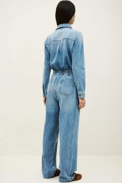 MYRELLA denim cargo jumpsuit