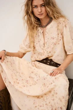 NATTALINA patterned maxi skirt