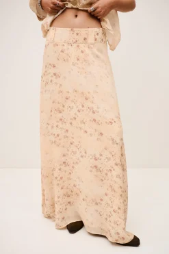 NATTALINA patterned maxi skirt