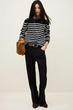 NIVES bootcut wool pants