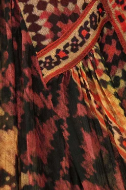 ODETTA patterned blouse, sleeves