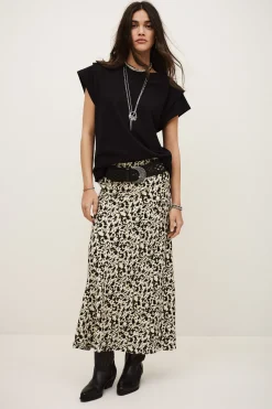PAENA asymmetrical midi skirt