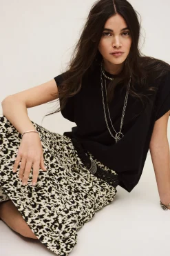 PAENA asymmetrical midi skirt