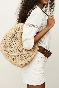 PALMA raffia straw bag