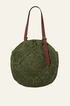 PALMA raffia straw bag