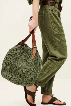 PALMA raffia straw bag