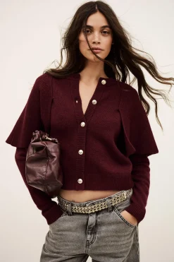 PEGG cropped knit cardigan