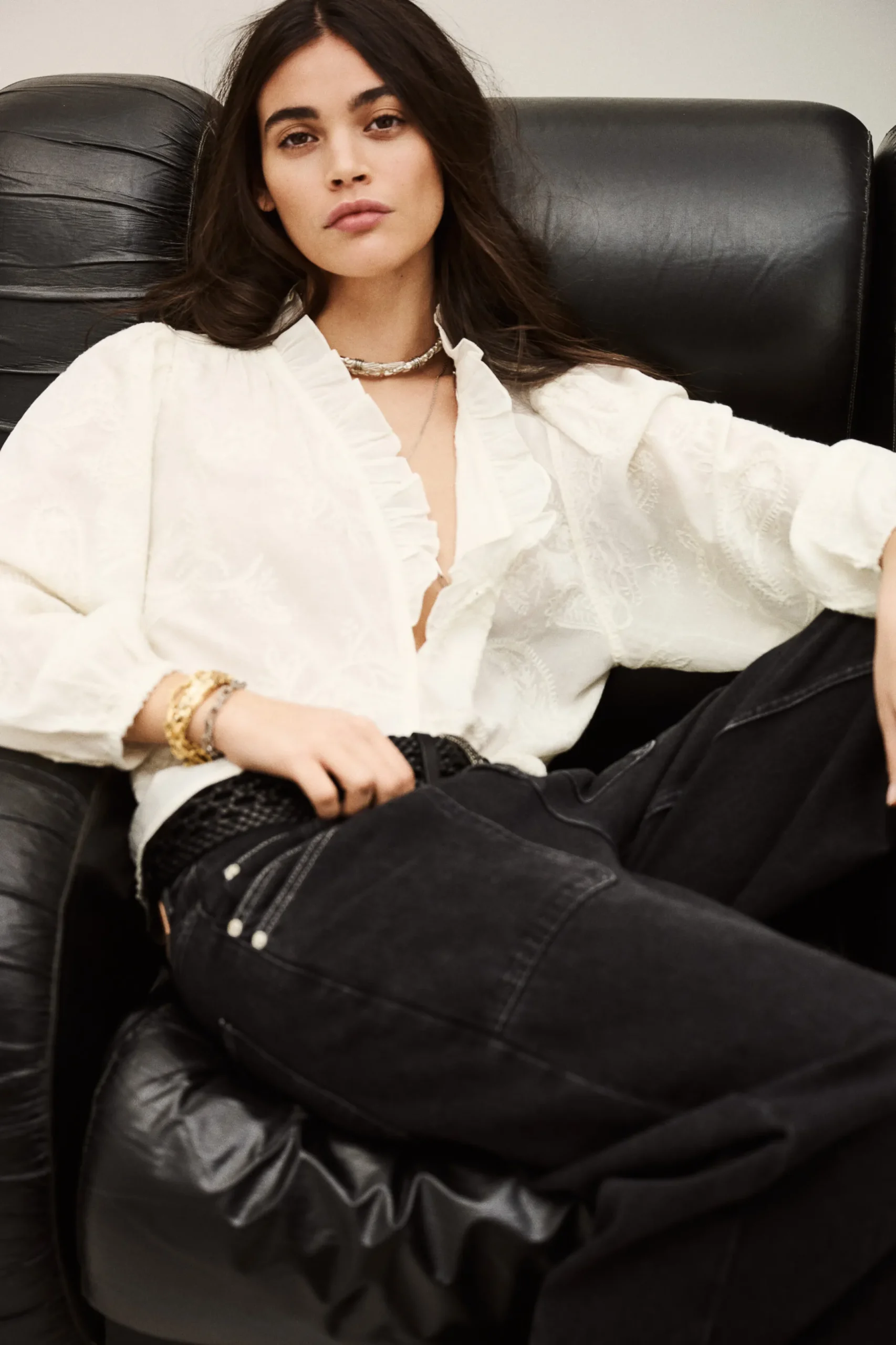 PETTY loose-fit Jacquard blouse