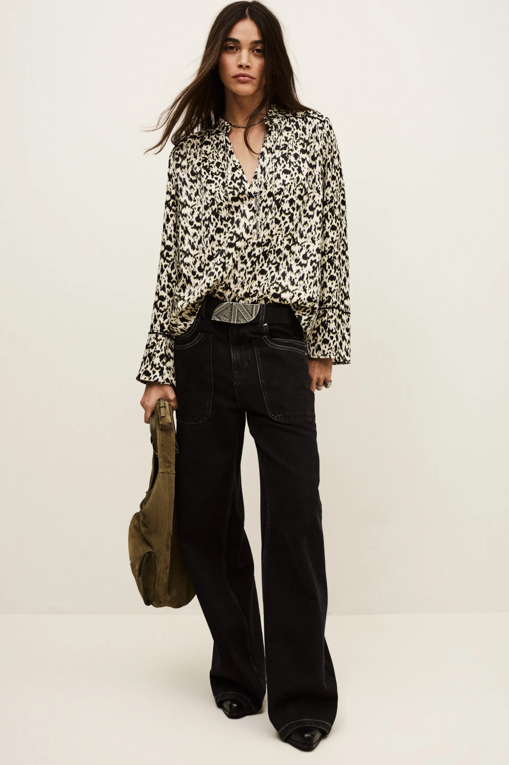 PIA long patterned blouse