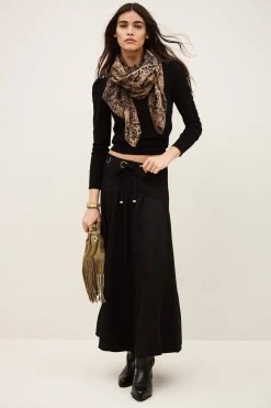 PONIA waisted midi skirt