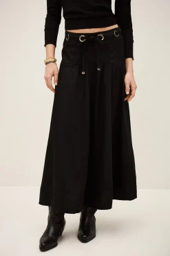 PONIA waisted midi skirt
