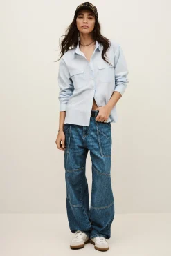 PORZIA loose-fitting striped shirt