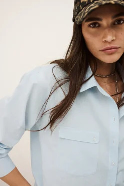 PORZIA loose-fitting striped shirt