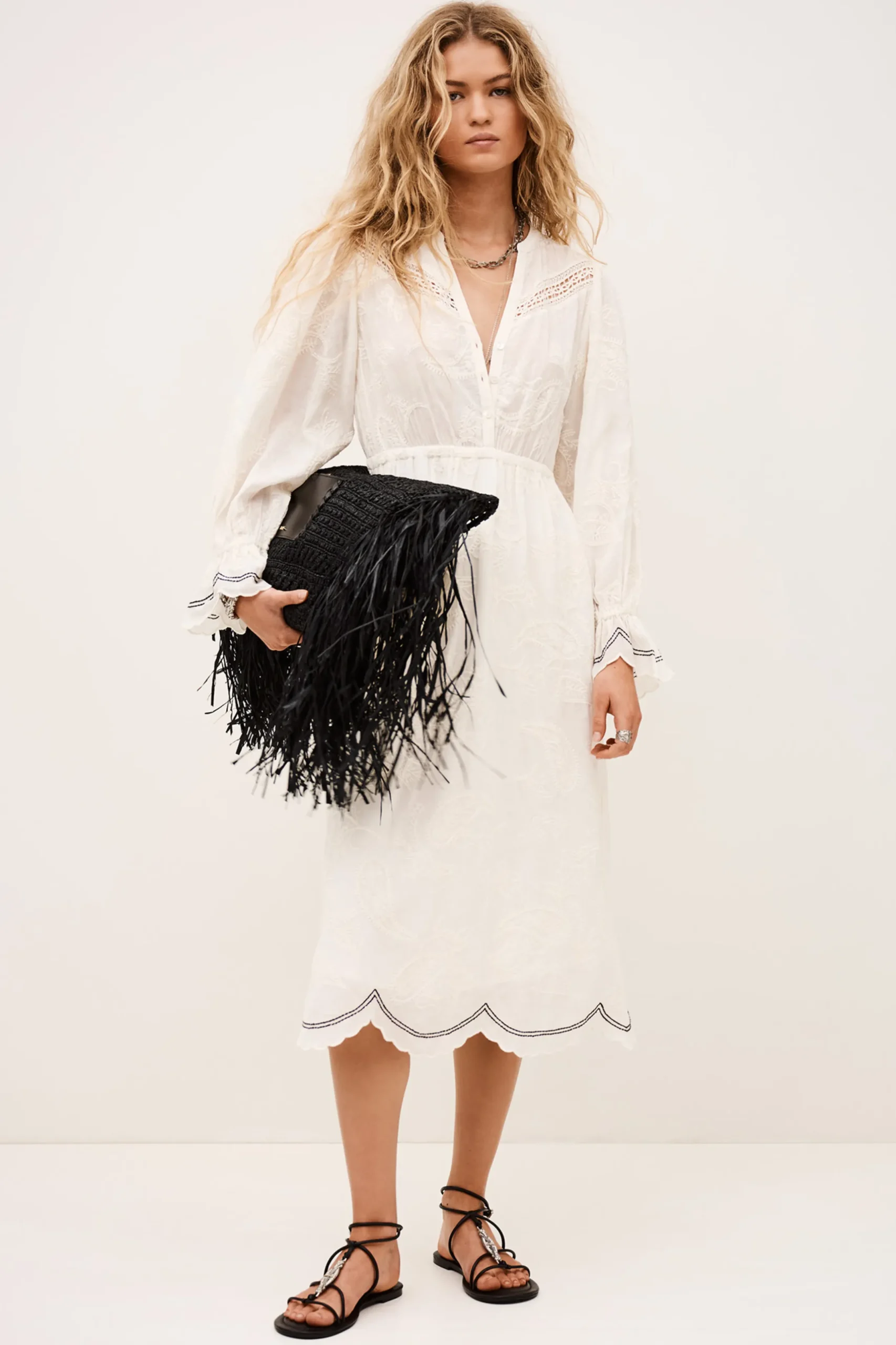 PRISCO Jacquard midi dress