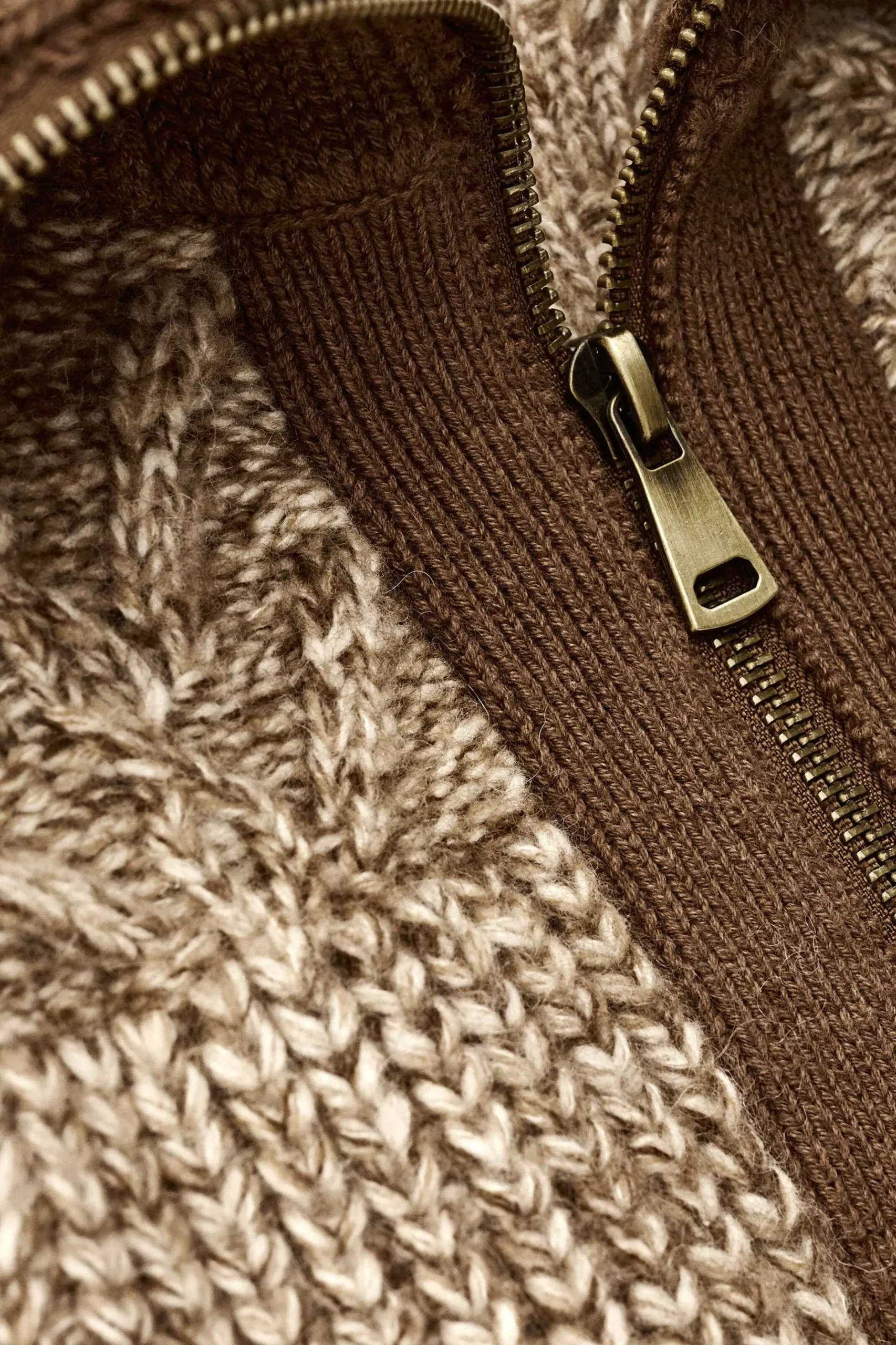 RABEL knitted zip cardigan