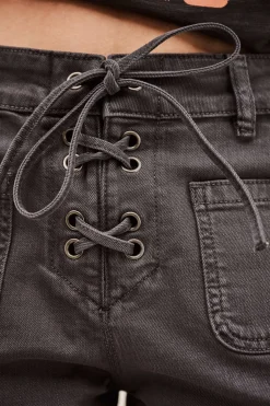RENO high-waisted denim shorts