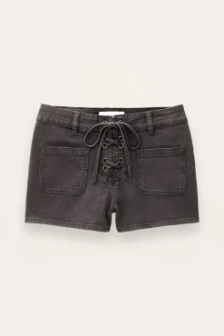 RENO high-waisted denim shorts