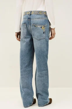 RIZIE faded straight-fit jeans
