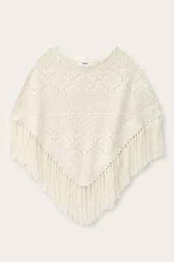 SANDY cotton knit poncho