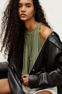 SERRES open-knit sleeveless top