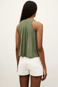 SERRES open-knit sleeveless top