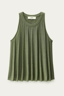 SERRES open-knit sleeveless top