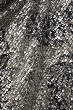 SIMONA sequined scoop-neck top