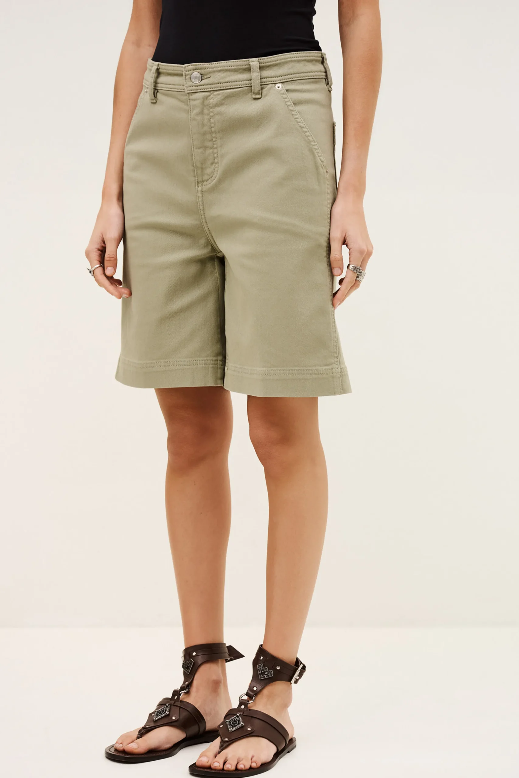 TODD loose-fitting cotton Bermuda shorts