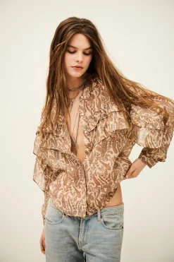 TUNELLA classic ruffle shirt