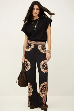 VALLA patterned flared pants