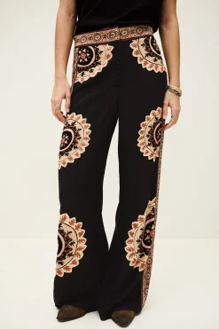 VALLA patterned flared pants
