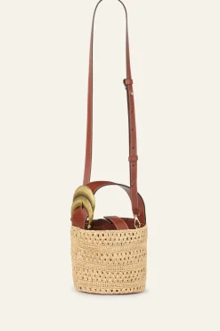 YOUYOU mini raffia bucket bag