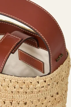 YOUYOU mini raffia bucket bag