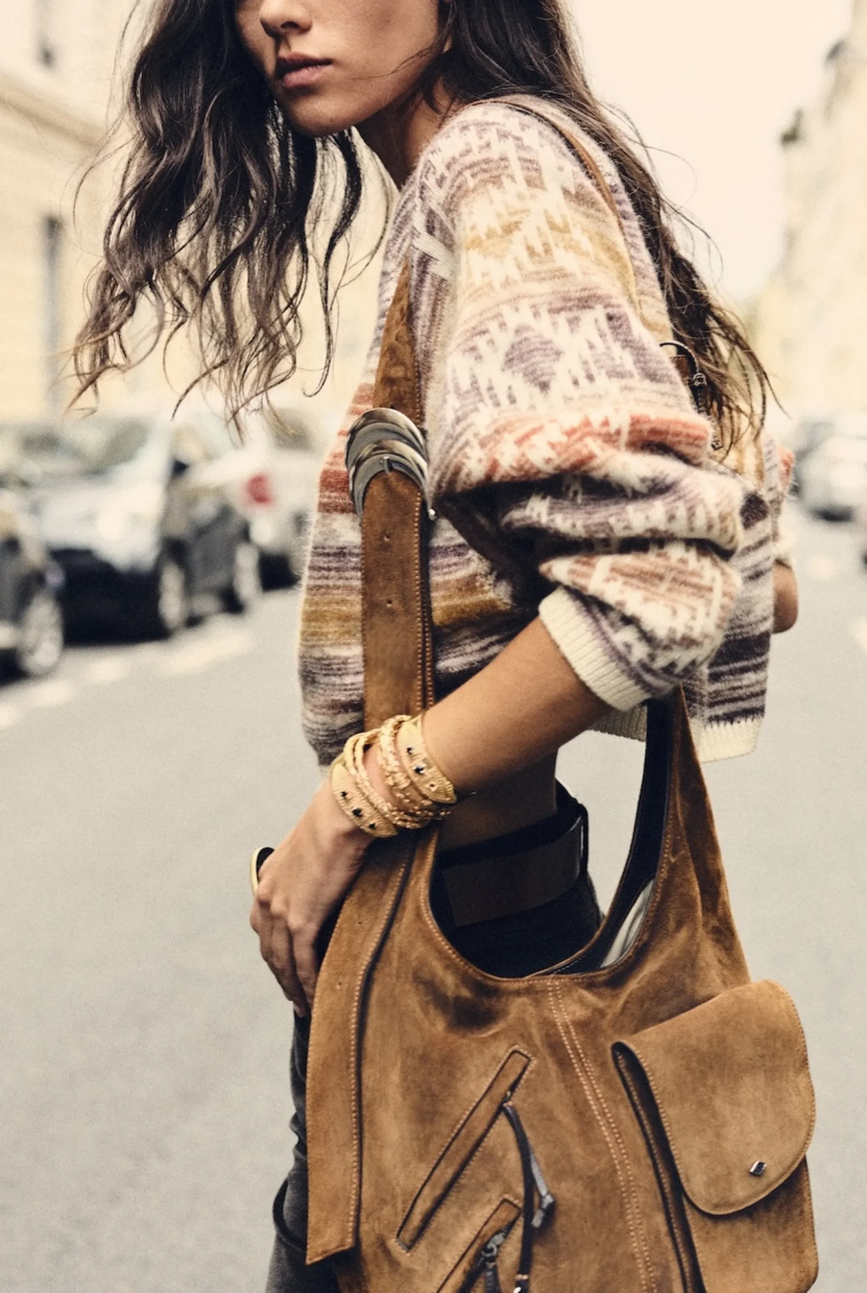 YOUYOU multi-pocket bucket bag