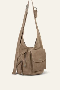 YOUYOU suede bucket bag