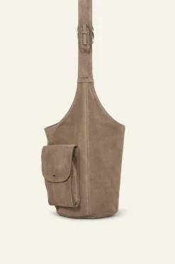 YOUYOU suede bucket bag