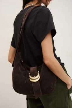 YOUYOU suede hobo bag