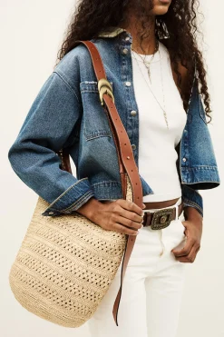 YOUYOU woven bucket bag