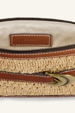 YOUYOU woven raffia clutch